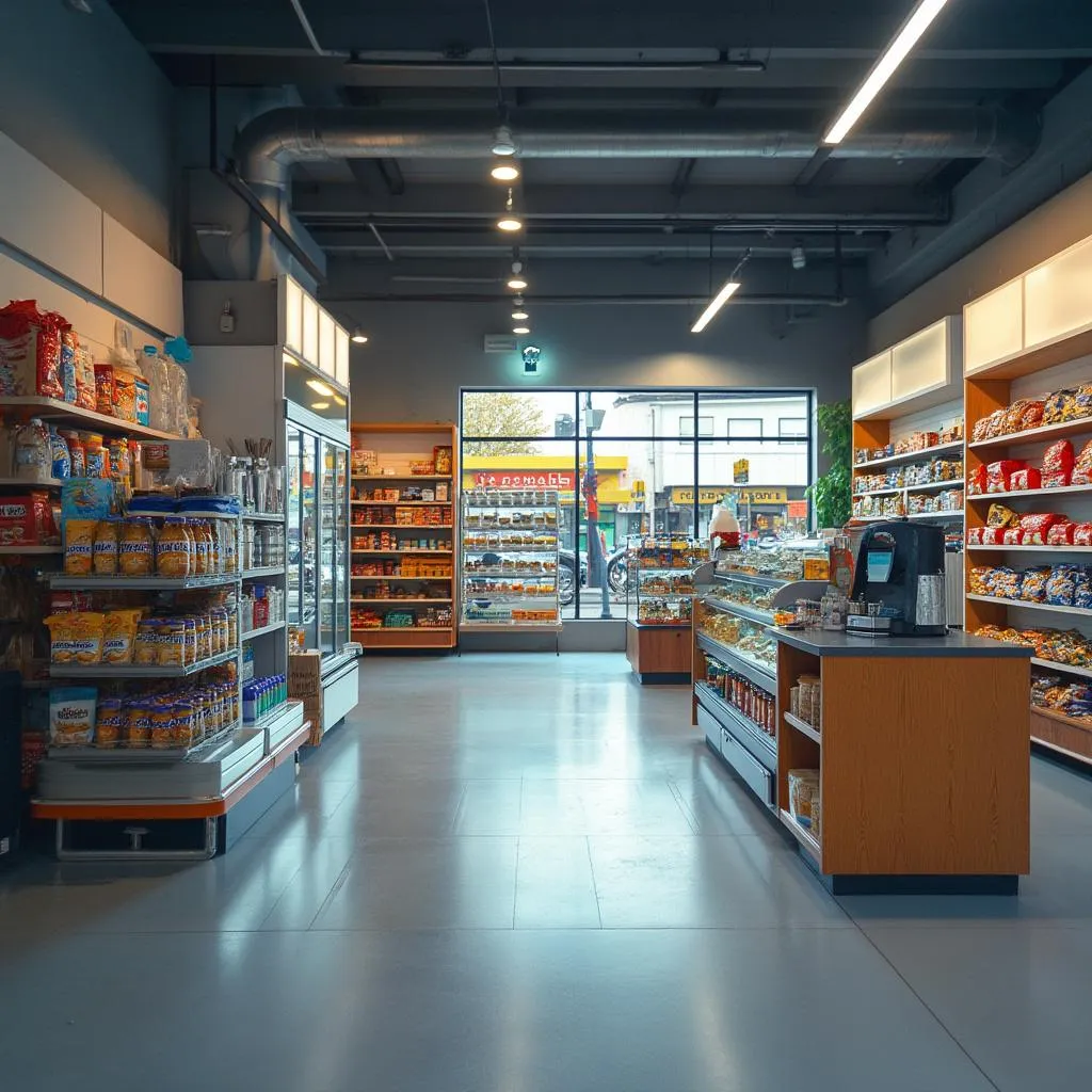 Interior de tienda de conveniencia